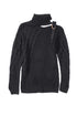 Strapped Cut Out Shoulder Turtleneck Sweater
